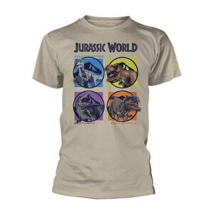 Jurassic World Unisex Adult Dinosaurs T-Shirt / Natural